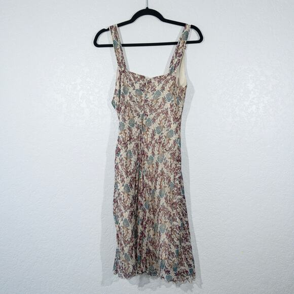 To The Max Cream Peacock Printed 100% Silk Dress Size‎ 4 - Picture 8 of 8